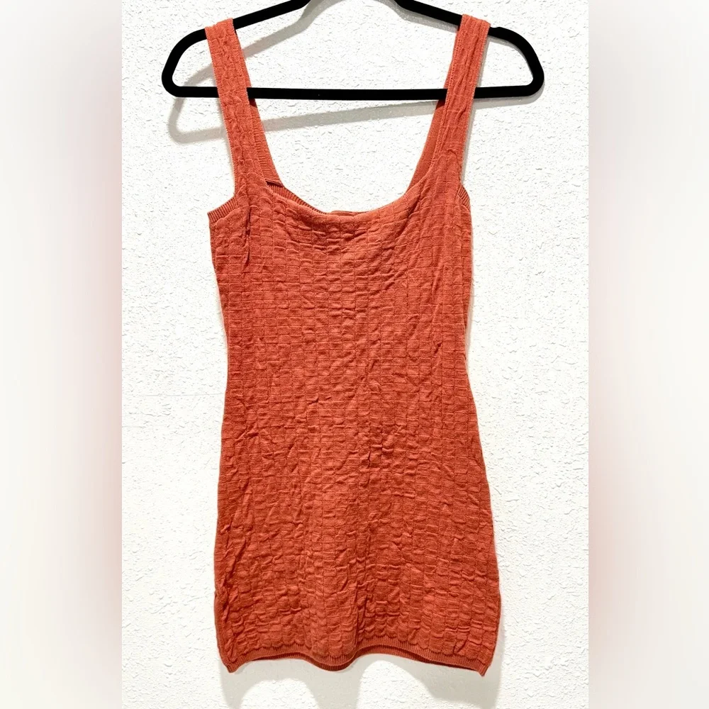 Free People Short And Sweet  ruched knit bodycon Mini‎ Dress XS